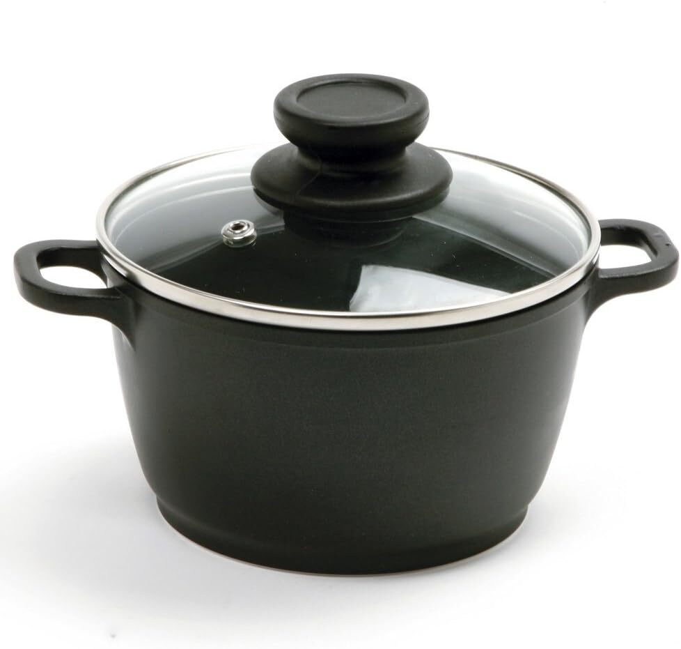 Norpro 1 Quart Nonstick Mini Pot with Vented, Tempered Glass Lid