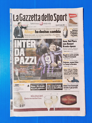 LA GAZZETTA DELLO SPORT del 3 novembre 1948 - A Torino Inter batte Juve 1-0