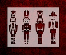 Christmas Nut Crackers Stencil Template Reusable 8.5 x 11 Inches for Painting