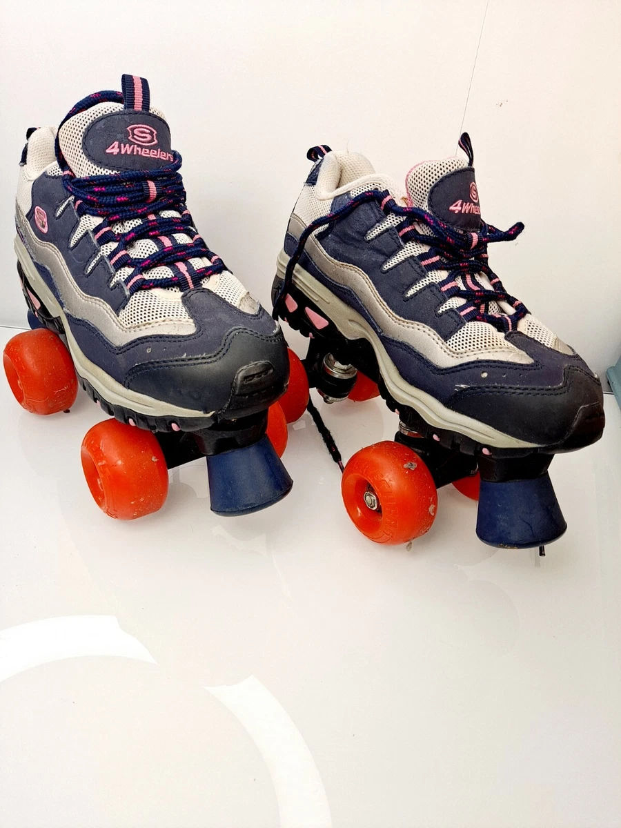 Skechers Womens 4 Wheelers 1910 Gray Roller Skates Low Top Lace Shoes 5 | eBay