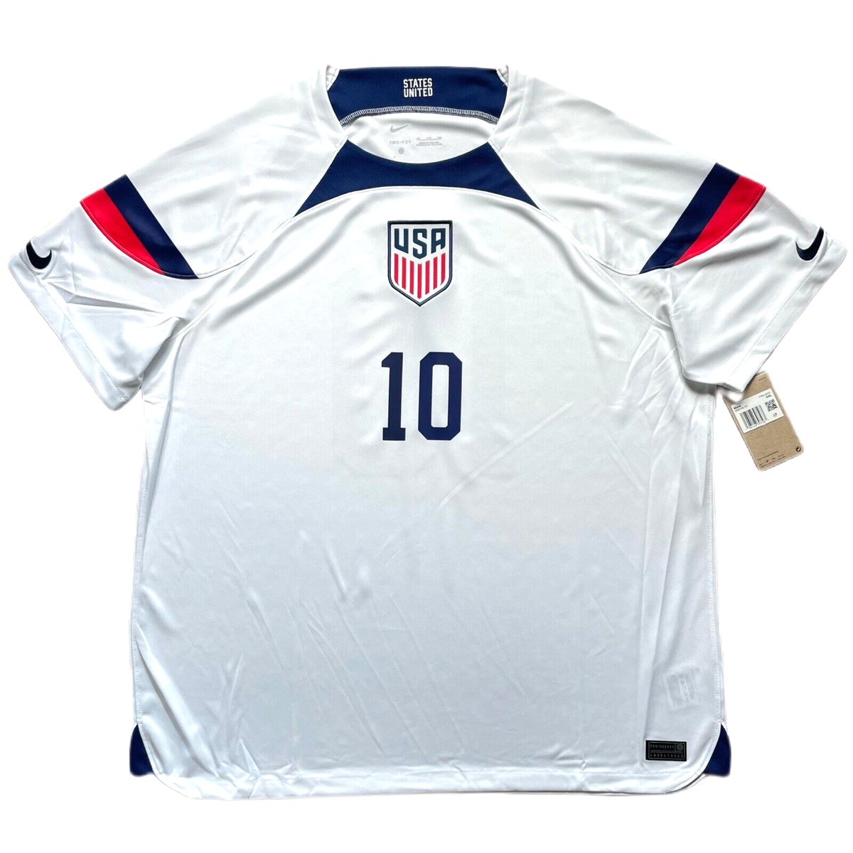 2022/23 USA Home Jersey #10 Pulisic 2XL Nike Soccer World Cup
