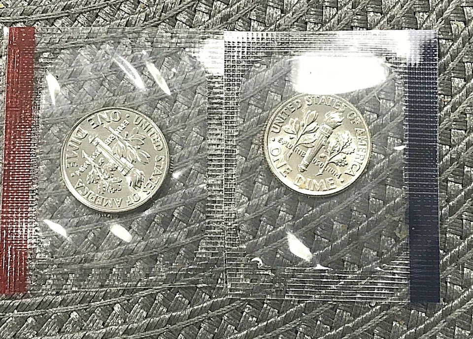 2001 P D S GEM PROOF & BU Roosevelt Dime PD in mint cellos - Image 4 of 4