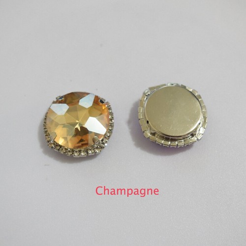 10 joyas redondas de vidrio facetado de vidrio facetado de 27 mm cosido de cristal Witcford - Imagen 19 de 29