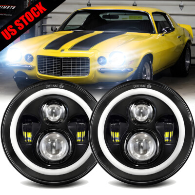 2pcs Fit Mack R Series 7'' Inch Round LED Headlights Sealed Hi/Lo Beam With DRL - Foto 8