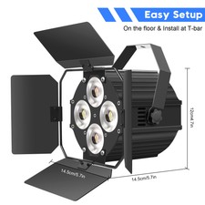 200W COB 4LED Par Light DMX Stage DJ Bar Audience Blinder Light Warm Cool White