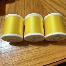 3 Spools Gudebrod Rod Building Thread 521 B 207 100 Yds Per Spool Yellow Size E