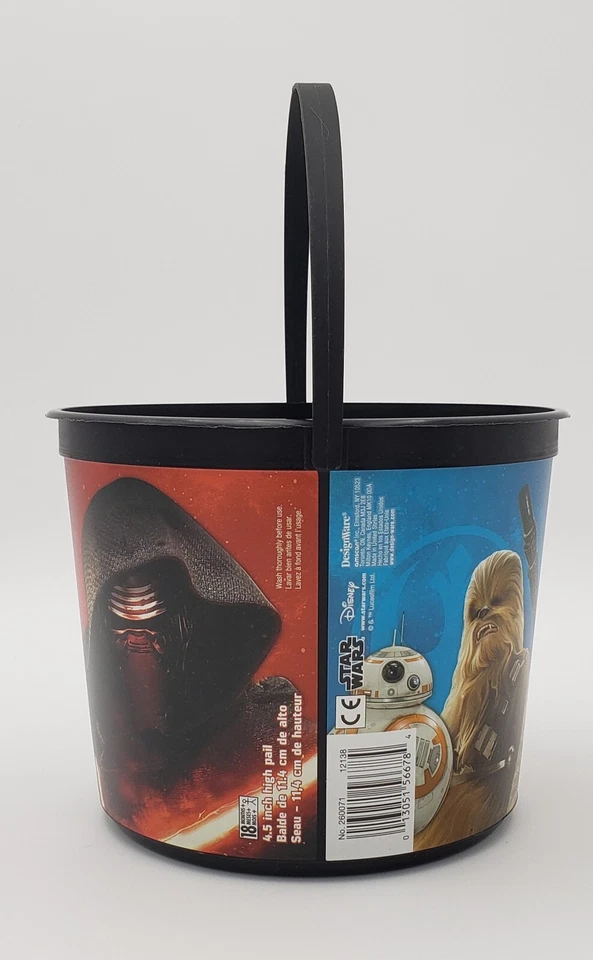 Cubo de plástico Star Wars con mango contenedor de regalos de cubo de fiesta de cumpleaños  Foto 3 de 4