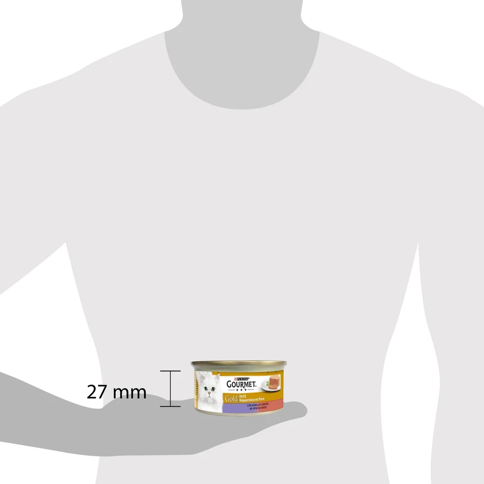 Purina Gold Pastete Feuchte Katze Lamm und Ente 24 Dosen à 85 g - Bild 2 von 3