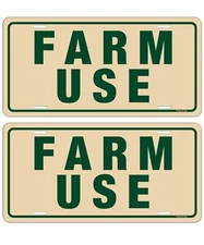 2 Pack Farm Use Id Tag Signs 12 x 6 Inches Metal Farm Signs Reflective Sturdy...