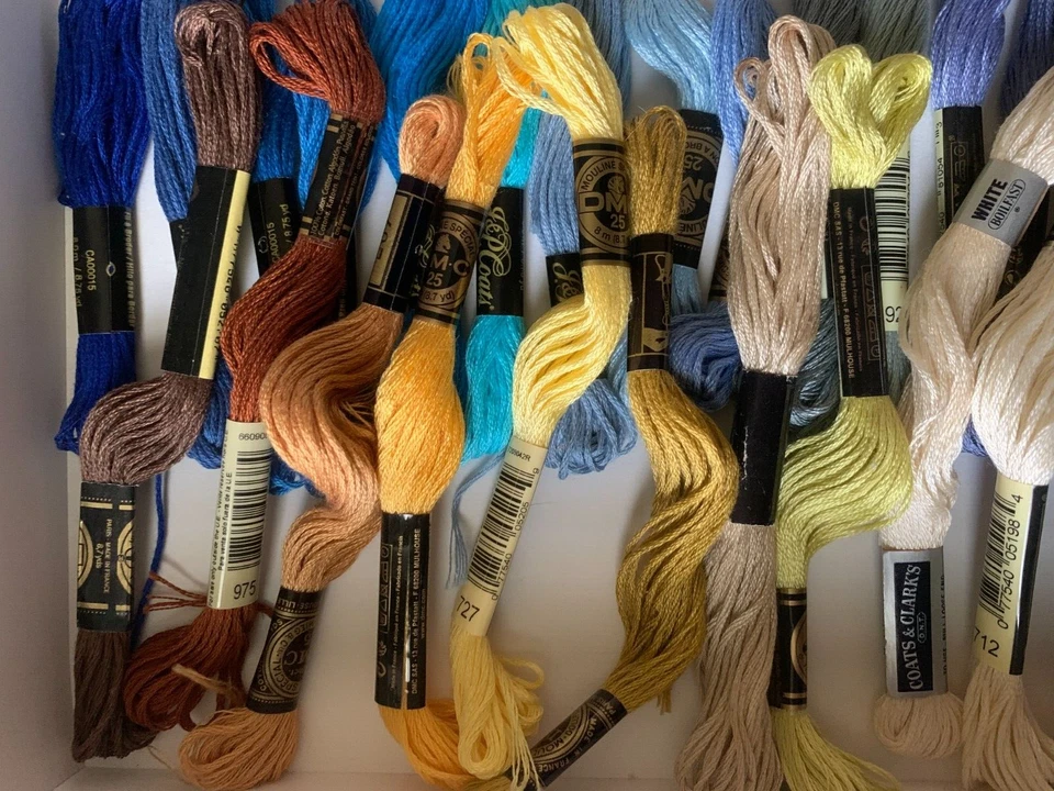 Various brands of Floss Lot Embroidery Thread Skeins 37 Set No Duplicates - Image 4 of 4