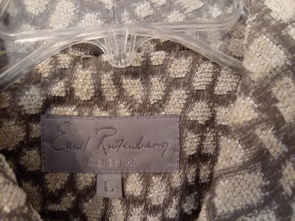 Emil Rutenberg Collection Coat Jacket Grey Green Textured Pattern | eBay