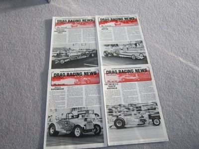 4 x Drag racing news magazine Jan,Feb,March,April, 1982 ,Santa Pod