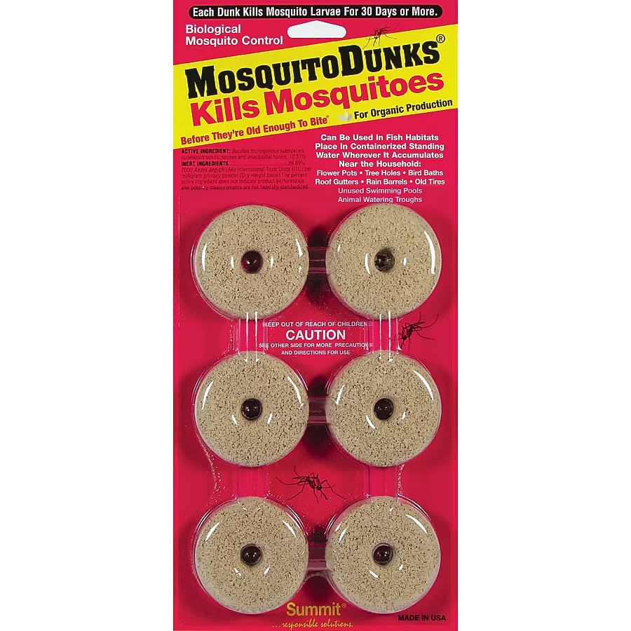Mosquito Dunks 6 -Count Organic Natural Ready to use Mosquito killer 6 -Pack