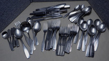 69 PC Community Stainless Flatware Set Paul Revere 12 5 PC Place Settings  C1