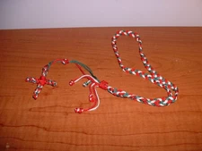 ROME ITALY BRAIDED ROPE HAND MADE BRAIDED ROPE CROSS FROM ITALIAN SOUVENIR SHOP