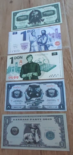 Lot of 5 Bud Spencer Terence Hill Festival Currencies