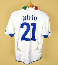 AUTHENTIC 2010 Italy Away Andrea Pirlo #21 – Vintage Soccer Jersey Size L