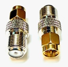 Pack of 2 - RF Coaxial Coax Adapter SMA Male to F Female Connector - US Seller