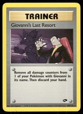 Giovanni's Last Resort 105/132 Rare Gym Challenge Pokemon Unlimited MP on eBay