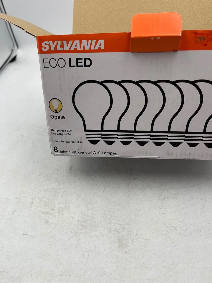 Sylvania ECO LED A19 8-Pack 60W Equivalent 9W Soft White Frosted Opal Bulbs - Image 3 of 4