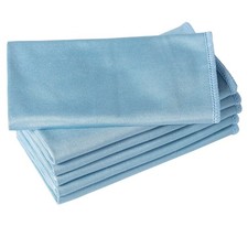 Puomue 6 Pack Microfiber Glass Cleaning Cloth, 16x16 Inch (Pack of 6), Blue