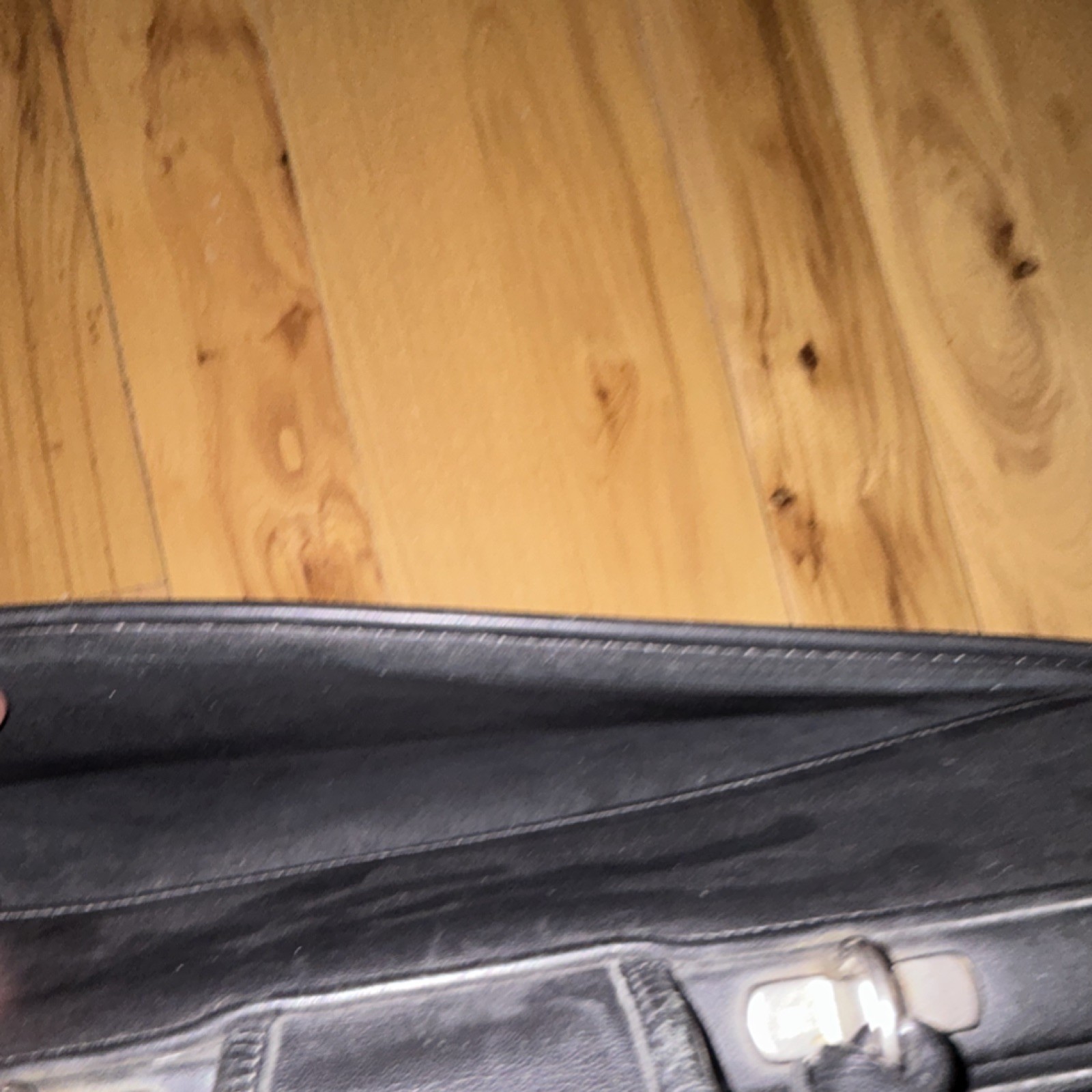 Black Briefcase/Document Case Push Lock Top Handl… - image 3