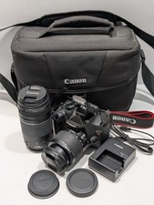 Canon EOS Rebel T5 1200D DSLR Camera Kit 18-55mm 75-300mm Lens 3K Shutter