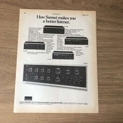 GRAM161 MAGAZINWERBUNG 11X8 SANSUI AU-9500 VERSTÄRKER