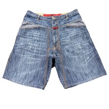 Vtg Marithe Francois Girbaud Shorts Mens 34 Denim Distressed Double Button Jorts