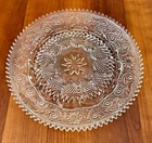 VINTAGE TIARA INDIANA GLASS CLEAR "SANDWICH" PATTERN DEVILED EGG SERVING PLATTER