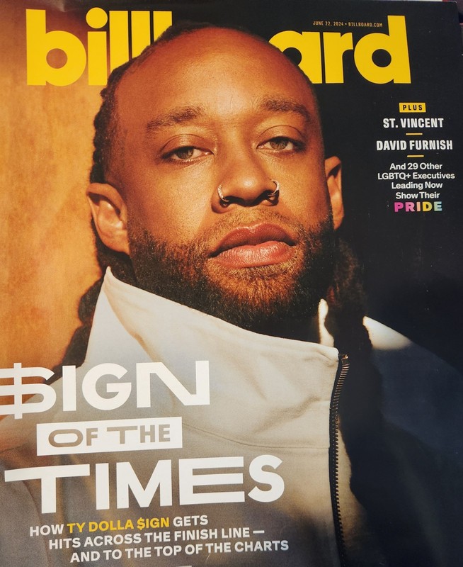 Billboard Magazine, June 22, 2024 TY Dollar Sign Cover