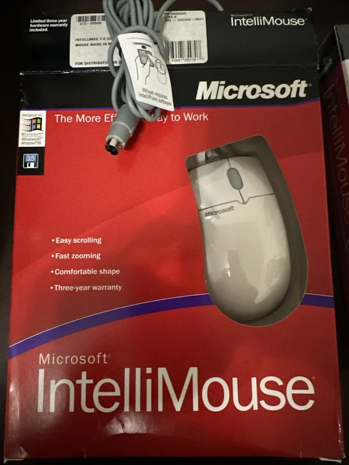 NEW- Microsoft IntelliMouse # X03-54955 SEALED - Image 2 of 4