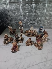 Lot of 10 Boyds Bears  Friends Bearstone Collection holiday Figurines  2