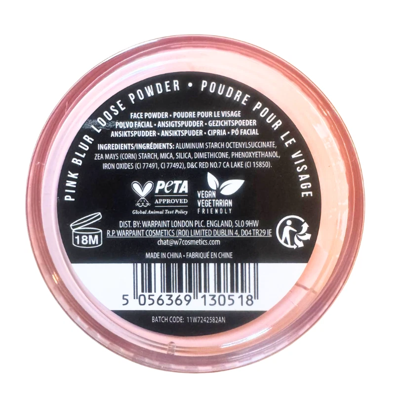 W7 Pink Blur Loose Powder Setting Brightening & Blurring Face Powder - Image 3 of 4