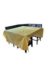 Vintage Yellow Cotton Rectangular Tablecloth 80" x 55" Summer Picnic Colorful