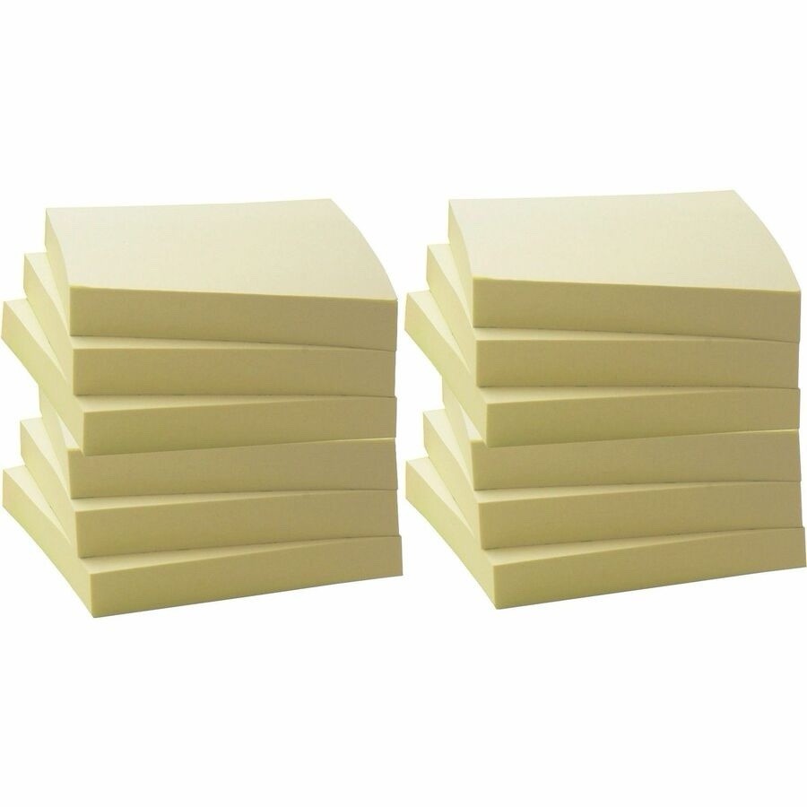 Sticky Notes 12 X 100 Sheets 3x3 Yellow Memo Pads Self Adhesive Office Post It