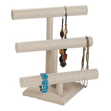 SSWBasics 3Tier Linen Jewelry Display RTA Linen 3Tier Bracelet Holder