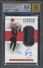 2018-19 National Treasures Trae Young #45 Patch Auto Clutch Factory BGS 8.5 