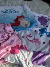 Disney Ariel Bedding Twin Fitted  Flat Sheet With Pillowcase