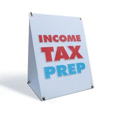 Income Tax Preparation A-Frame Sidewalk Sign Professional Filing Affordable Now