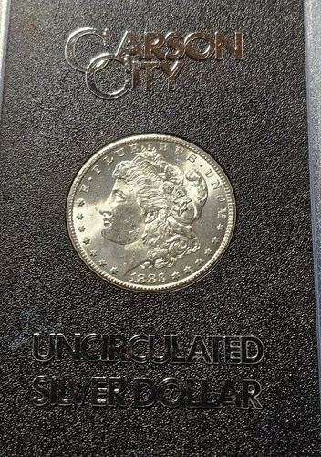 A BU 1883-CC Morgan Dollar $1 GSA Hoard Box and COA