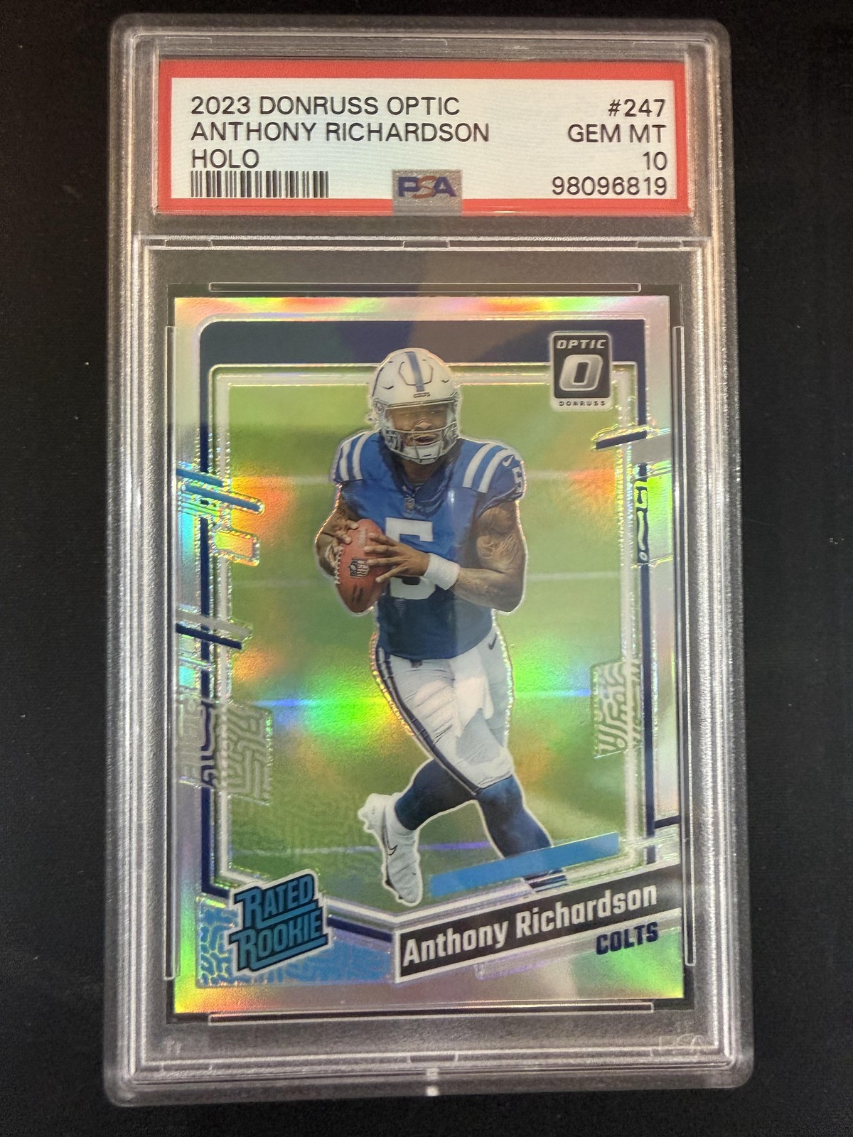 #247 Anthony Richardson 2023 Donruss Optic RC Rookie Indianapolis Colts Holo