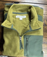 Men’s Amazon Essentials Fleece Fleece Jacket Green & Olive Green Size S 