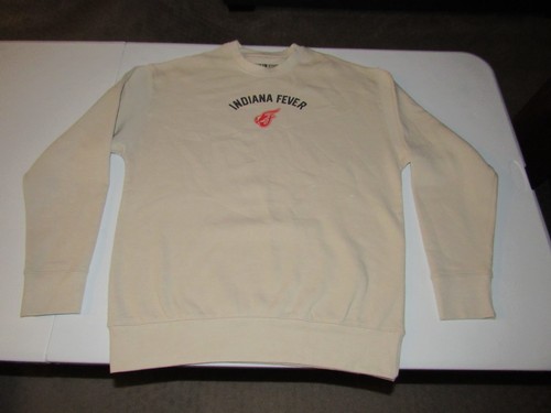 Indiana Fever Women's WNBA Beige Long Sleeve Crew Neck Sweatshirt Size L