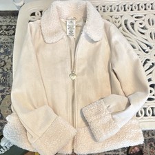 Disney  Girls Ivory Herringbone Sherpa accent...
