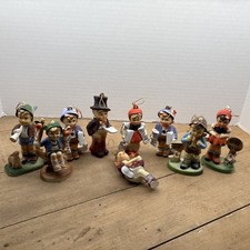 Vintage Kurt S. Adler Unbranded Hummel Inspired Christmas Ornaments Lot of 9