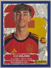 Dean Huijsen Panini FIFA World Cup 2026 Blue Crumple Parallels Sticker