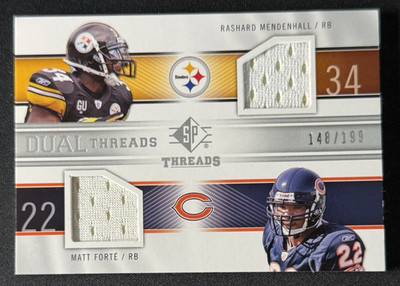 2009 SP Threads - Dual Threads Matt Forte, Rashard Mendenhall #T2-MF /199 (MEM)