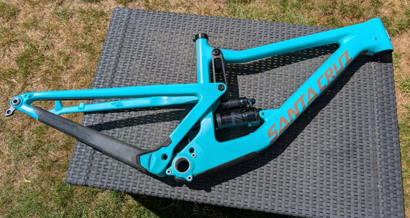 Santa Cruz Bronson v3 Frame - Small, Blue, Carbon