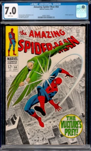 Amazing Spider-Man #64 Marvel Comics 1968 Vulture Appearance CGC 7.0